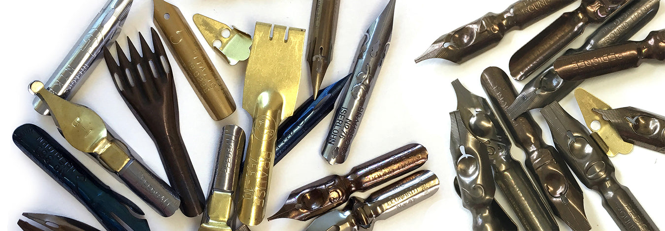 Broad-edge nibs and pointed nibs for Traditional Calligraphy