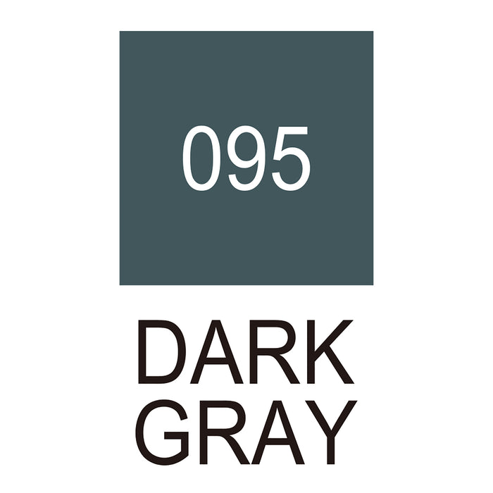 Colour chart for the Dark Grey (095) Kuretake ZIG Clean Color f Pen