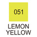 Colour chart for the Lemon Yellow (051) Kuretake ZIG Clean Color f Pen
