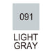 Colour chart for the Light Gray (091) Kuretake ZIG Clean Color f Pen