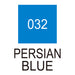 Colour chart for the Persian Blue (032) Kuretake ZIG Clean Color f Pen