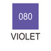 Colour chart for the Violet (080) Kuretake ZIG Clean Color f Pen
