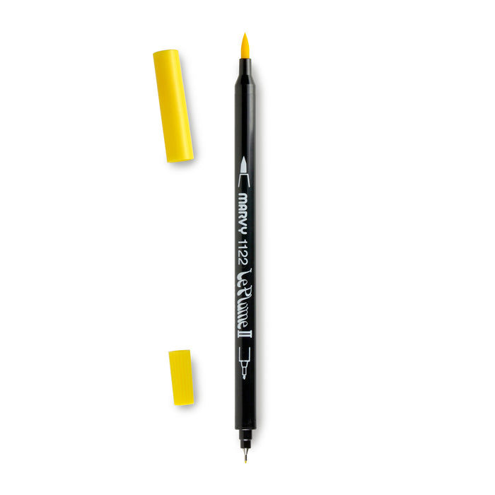 Marvy Le Plume II Brush Pen - Yellow