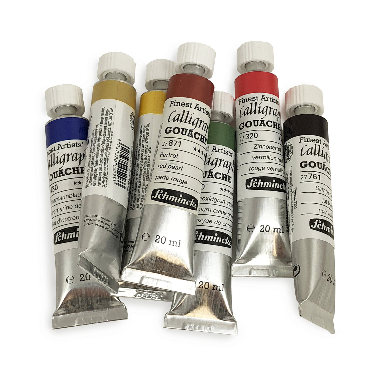 A selection of Calligraphy Paints & Brushes from Scribblers Calligraphy