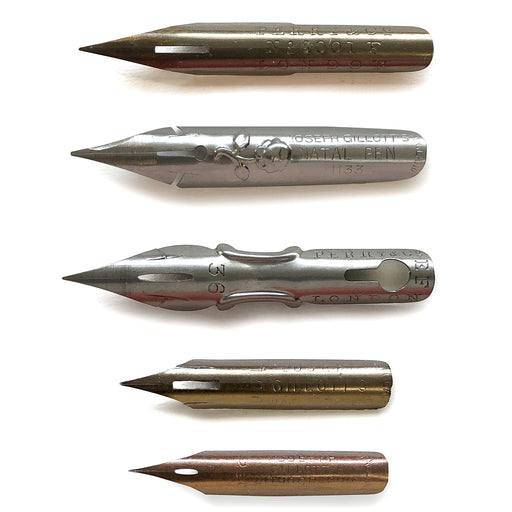 Selection of 5 Vintage Pointed Nibs