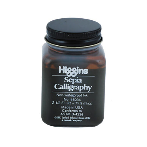 Bottle of Higgins Sepia Calligraphy Ink