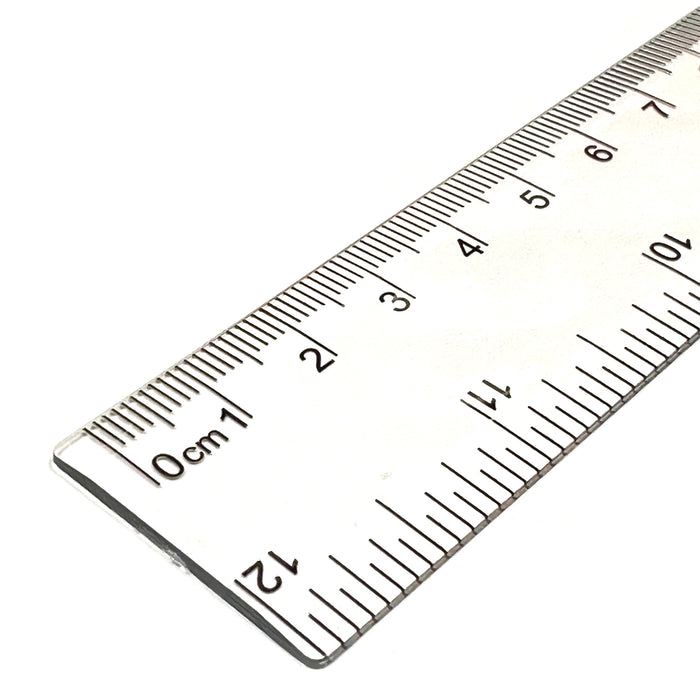 12 Inch Transparent Plastic Shatterproof Ruler