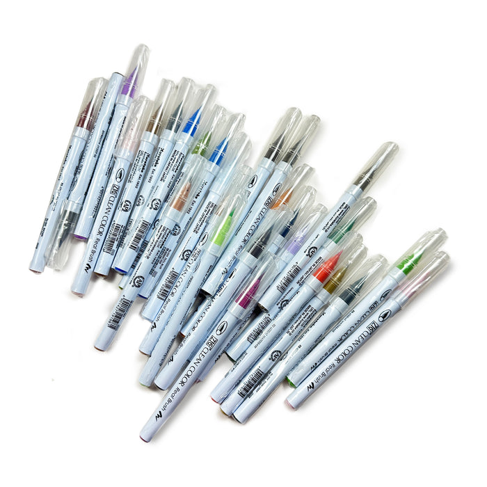 Selection of 25 Kuretake ZIG Clean Color Brush Pens