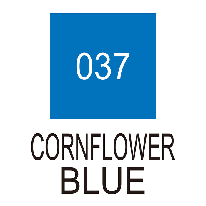 Colour chart for the Cornflower Blue (037) Kuretake ZIG Clean Color f Pen