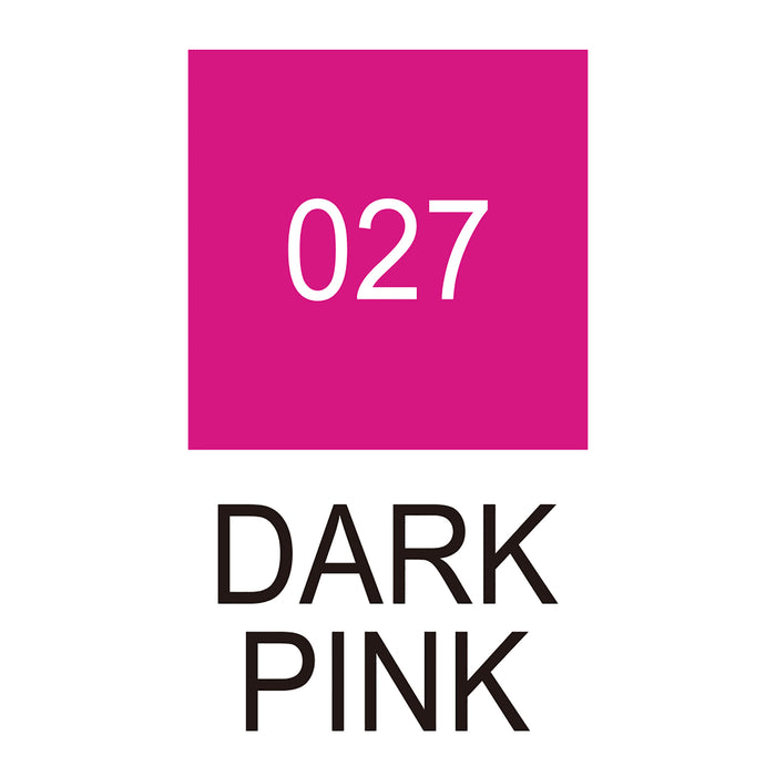 Colour chart for the Dark Pink (027) Kuretake ZIG Clean Color f Pen