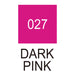 Colour chart for the Dark Pink (027) Kuretake ZIG Clean Color f Pen