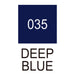 Colour chart for the Deep Blue (035) Kuretake ZIG Clean Color f Pen