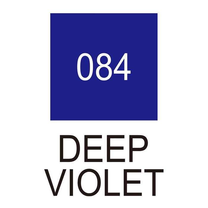 Colour chart for the Deep Violet (084) Kuretake ZIG Clean Color f Pen