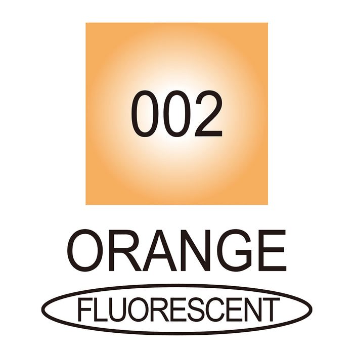 Colour chart for Fluorescent Orange (002) Kuretake ZIG Clean Color f Pen