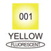 Colour chart for Fluorescent Yellow (001) Kuretake ZIG Clean Color f Pen