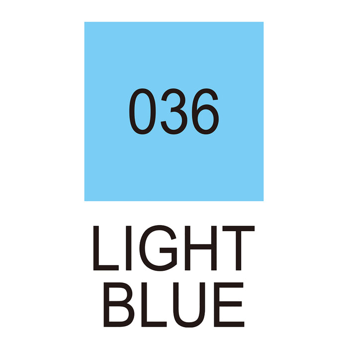 Colour chart for the Light Blue (026) Kuretake ZIG Clean Color f Pen