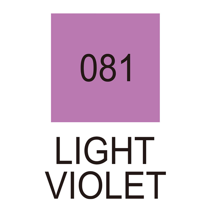 Colour chart for the Light Violet (081) Kuretake ZIG Clean Color f Pen