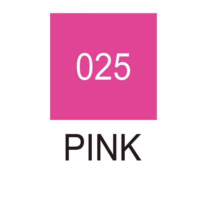 Colour chart for the Pink (025) Kuretake ZIG Clean Color f Pen