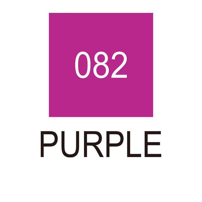 Colour chart for the Purple (082) Kuretake ZIG Clean Color f Pen