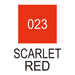 Colour chart for the Scarlet Red (023) Kuretake ZIG Clean Color f Pen