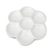 Hand-glazed, white porcelain palette for mixing paints and inks.