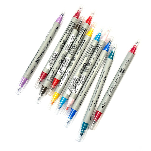 Kuretake ZIG Clean Color f Pen - 10 Colour Selection