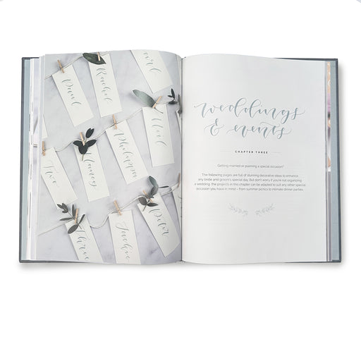 Modern Calligraphy and Hand Lettering book showing wedding calligraphy