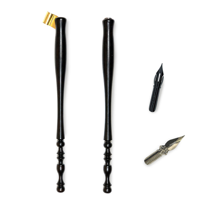 Ornamental Pen Holder Set + Free Nibs Bundle