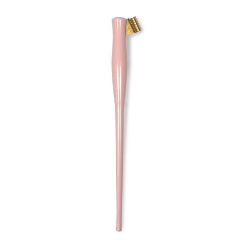 Pink Plastic Oblique Pen Holder with Metal Flange