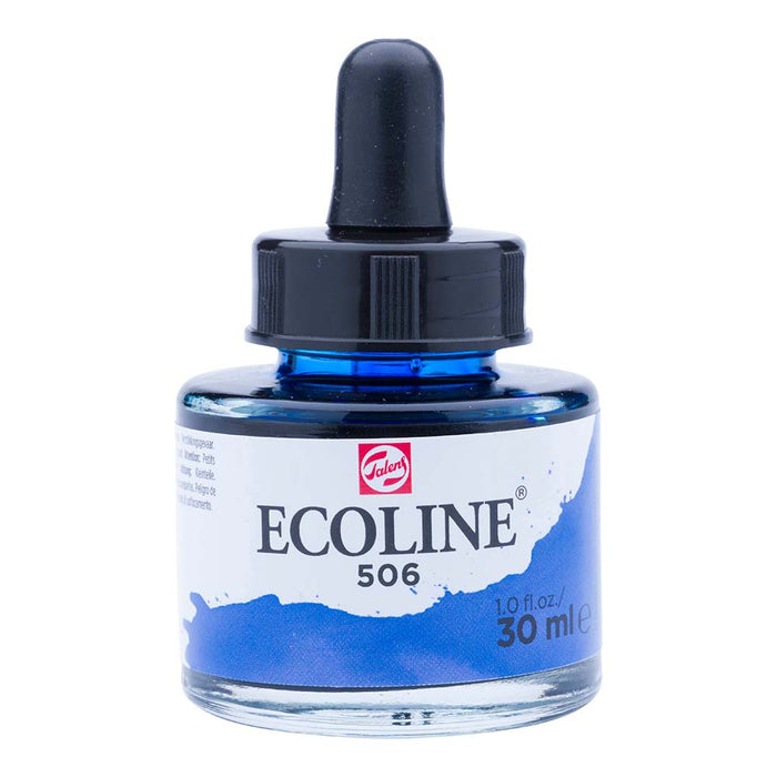 Bottle of Ecoline Liquid Watercolour Ink Ultramarine Deep