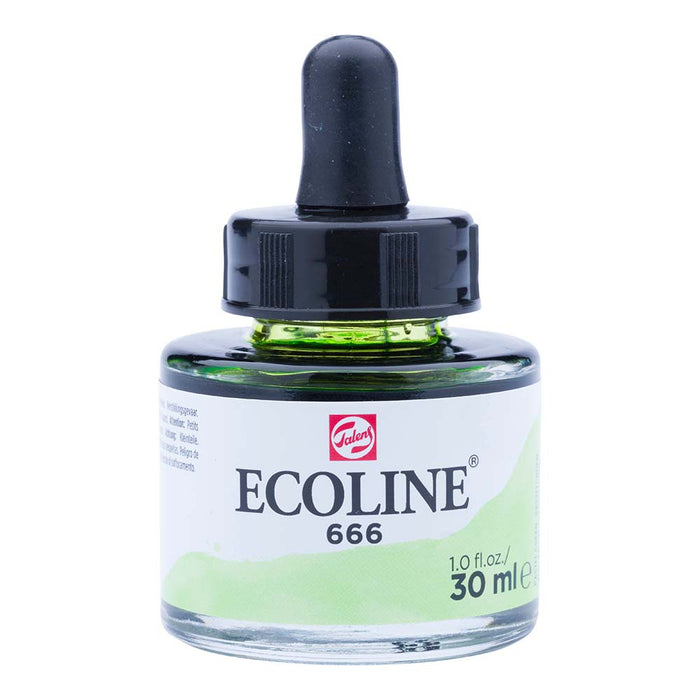 Bottle of Ecoline Liquid Watercolour Ink Pastel Green