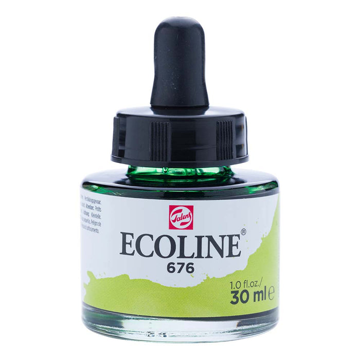 Bottle of Ecoline Liquid Watercolour Ink Grass Green