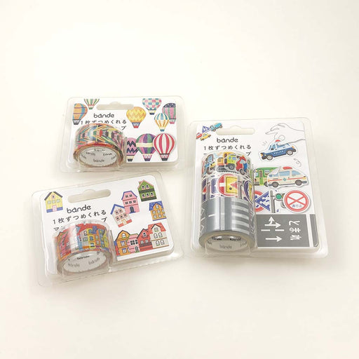 Transport and Houses Bande Washi Roll Stickers