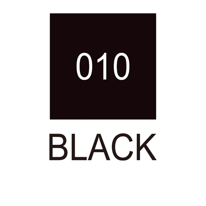 Colour chart for the Black (010) Kuretake ZIG Clean Colour Brush Pen