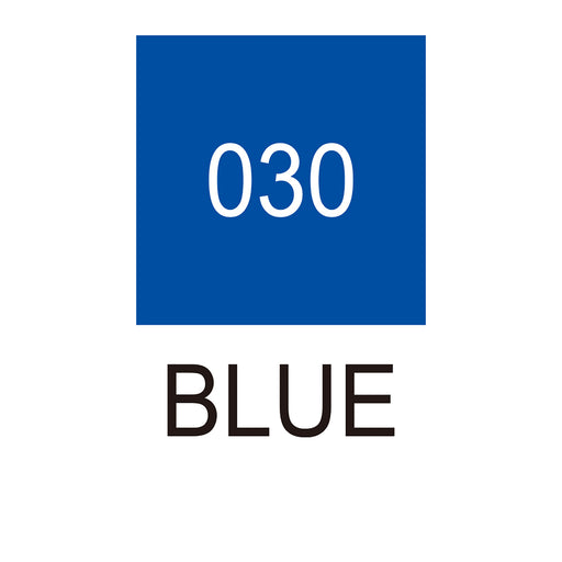 Colour chart for the Blue (030) Kuretake ZIG Clean Colour Brush Pen