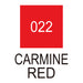Colour chart for the Carmine Red (022) Kuretake ZIG Clean Colour Brush Pen