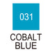 Colour chart for the Cobalt Blue (031) Kuretake ZIG Clean Colour Brush Pen