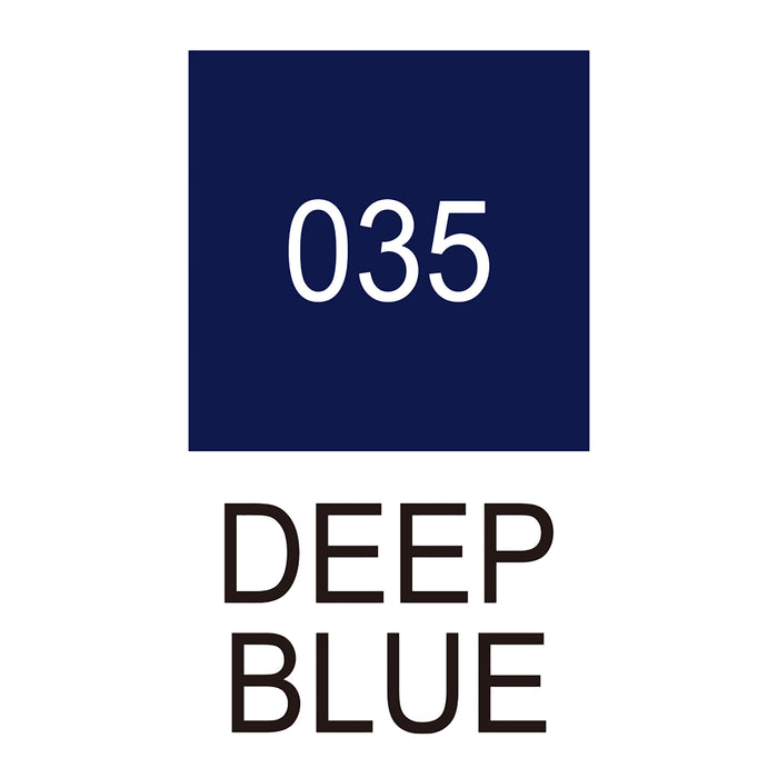 Colour chart for the Deep Blue (035) Kuretake ZIG Clean Colour Brush Pen