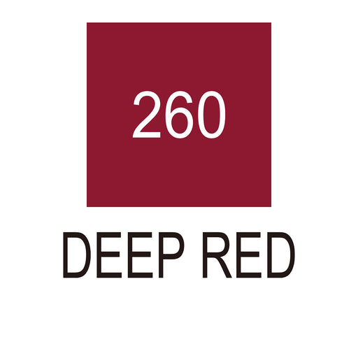 Colour chart for the Deep Red (260) Kuretake ZIG Clean Colour Brush Pen