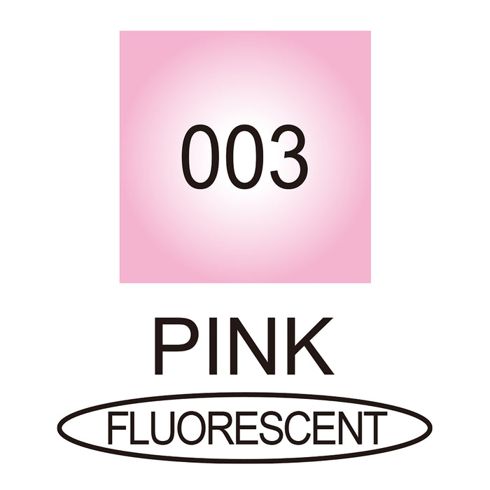 Colour chart for the Fluroescent Pink (003) Kuretake ZIG Clean Colour Brush Pen