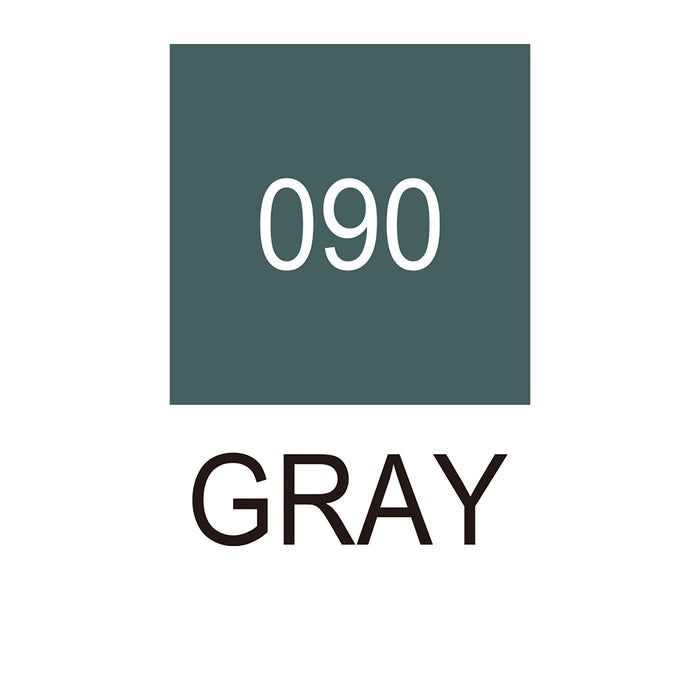 Colour chart for the Gray (090) Kuretake ZIG Clean Colour Brush Pen