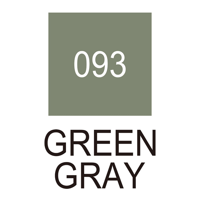 Colour chart for the Green Gray (093) Kuretake ZIG Clean Colour Brush Pen