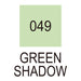 Colour chart for the Green Shadow (049) Kuretake ZIG Clean Colour Brush Pen