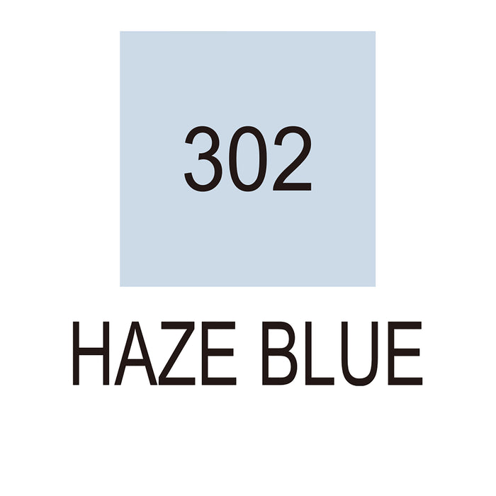 Colour chart for the Haze Blue (302) Kuretake ZIG Clean Colour Brush Pen