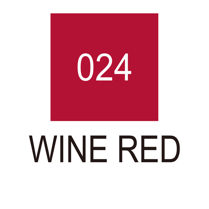 Colour chart for the Wine Red (024) Kuretake ZIG Clean Colour Brush Pen