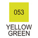 Colour chart for the Yellow Green (053) Kuretake ZIG Clean Colour Brush Pen