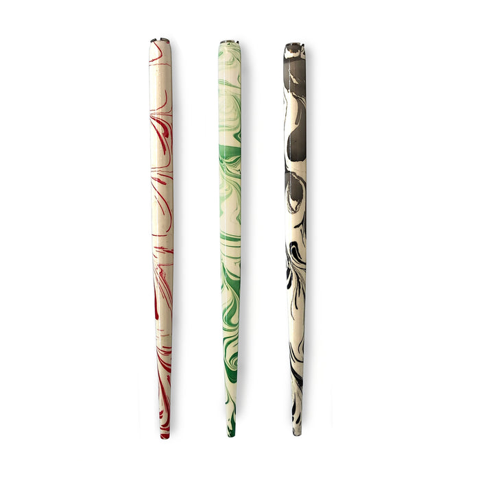 Three Marble Calligraphy Pen Holders