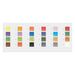 Colour chart for the 24 Colour Set of Derwent Watercolour Pencils 