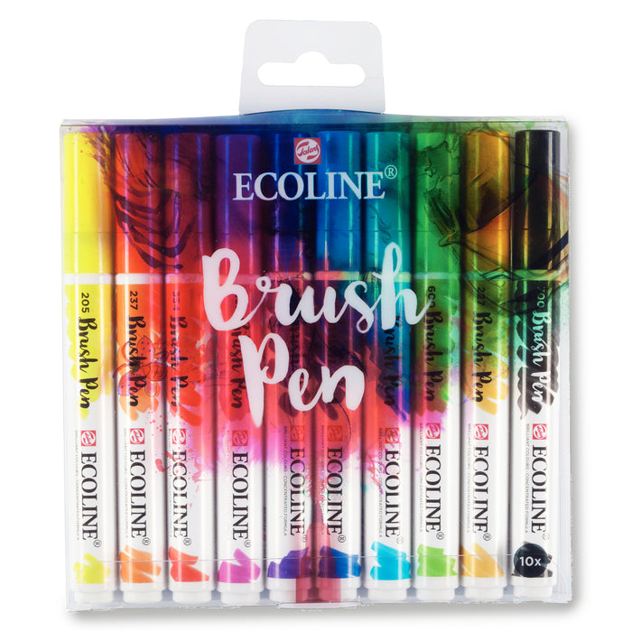 Set of 10 Ecoline Brush Pens