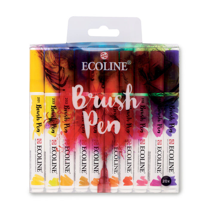 Set of 20 Ecoline Brush Pens